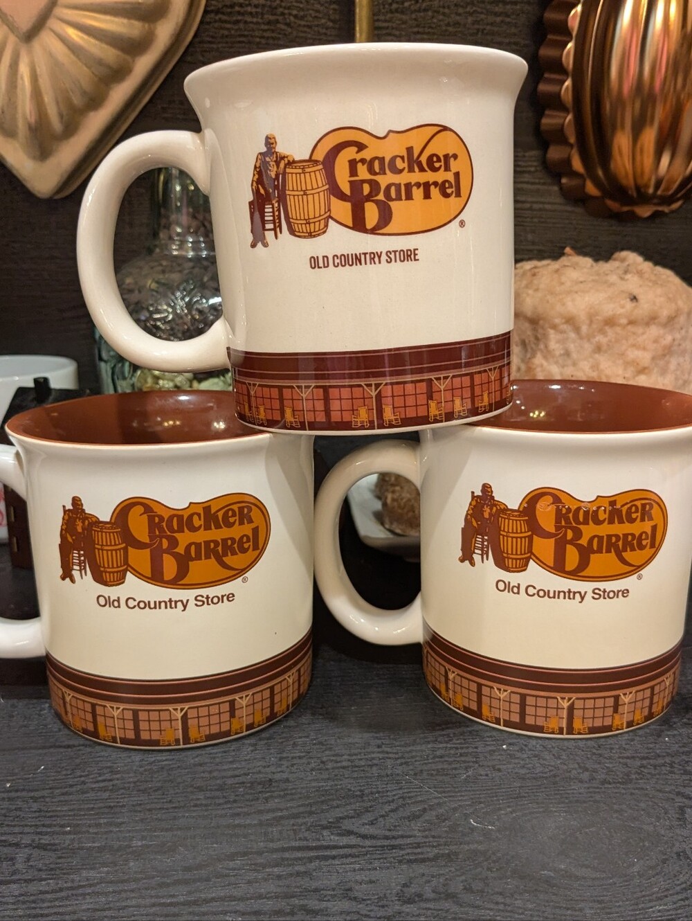Cracker Barrel Country Rustic Kitchen Mugs (Set of 3) Approx 16 Ounce - Picture 3 of 10